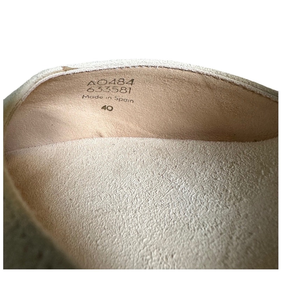 Boden Cassie Espadrille Wedge Sandals 40‎ Oatmeal Suede Lace Up Jute Heel - Picture 8 of 10
